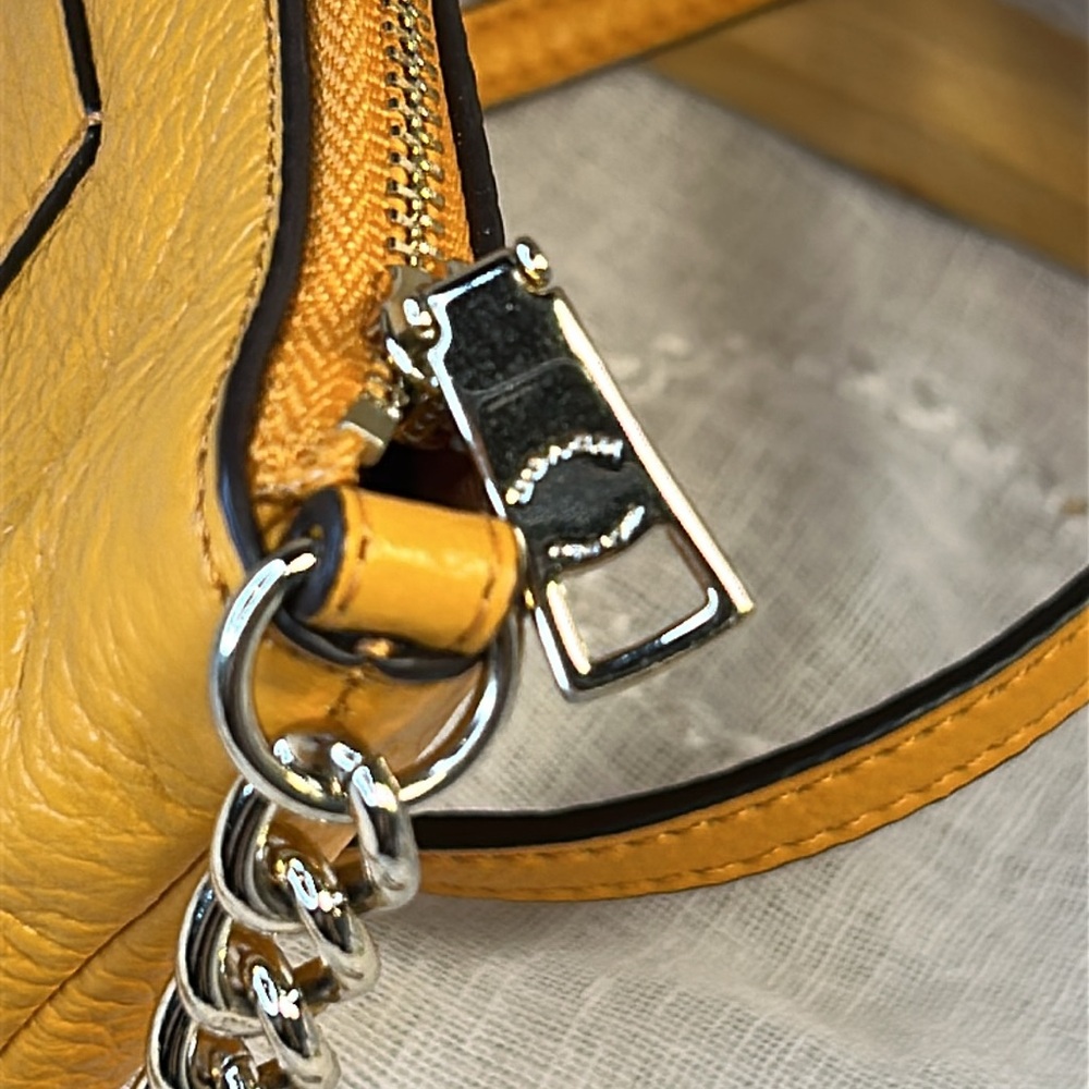 Coach crossbody shoulder chain strap leather bag - Picture 6 of 13